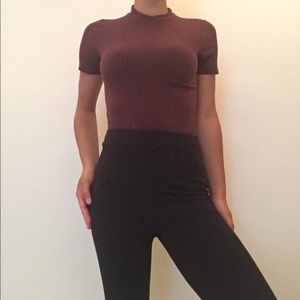 Burgundy Crop Top